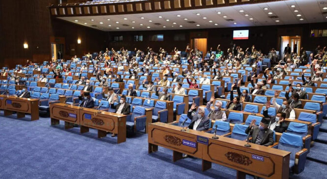 नयाँ नक्सा समेटिएको निशान छाप प्रतिनिधि सभाबाट सर्वसम्मतिले पारित भयो